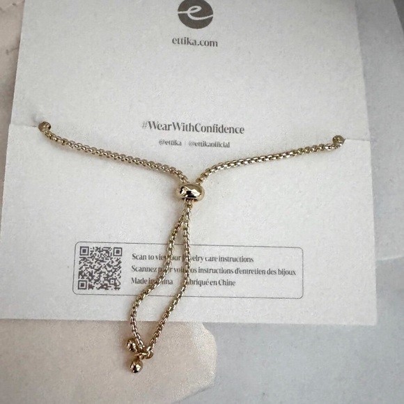 👑 Stunning Ettika 18k Gold Plated Adjustable Crystal Bracelet - Brand New 👑 - Picture 6 of 14